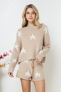 Soft Long Sleeve Star Print Top and Short Set - Happily Ever Atchison Shop Co.  