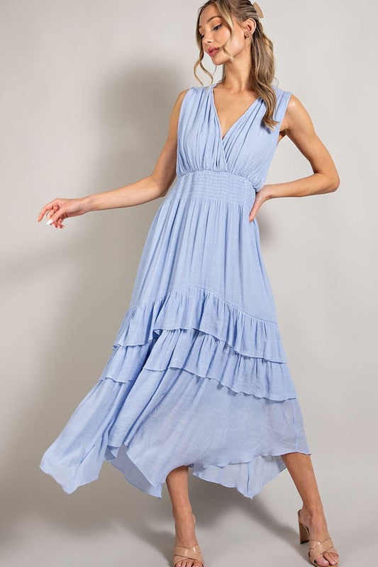 V-Neck Ruffle Maxi Dress - Happily Ever Atchison Shop Co.  
