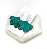 Peacock Blue Ginkgo Leaf Acrylic Earrings - Happily Ever Atchison Shop Co.  