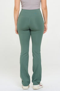 Women Crossover Flare Legging High Waisted Pockets - Happily Ever Atchison Shop Co.  