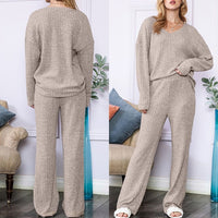 Slouchy Beige Ribbed Knit Loungewear Set - Happily Ever Atchison Shop Co.  