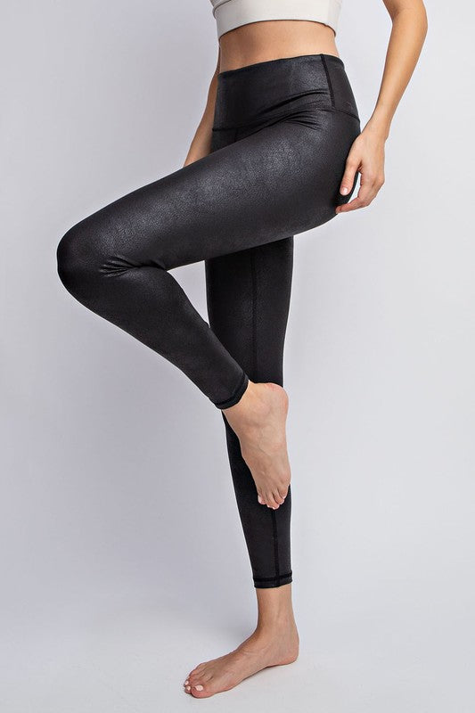 PU Chintz Full-Length Leggings - Happily Ever Atchison Shop Co.  