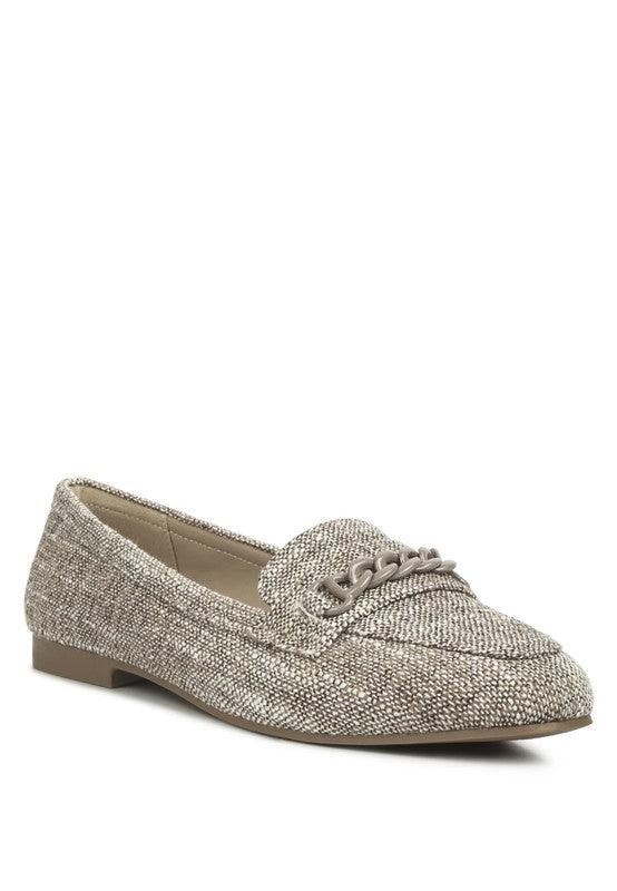 ABEERA Chain Embellished Loafers - Happily Ever Atchison Shop Co.