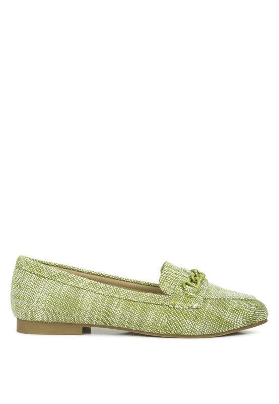 ABEERA Chain Embellished Loafers - Happily Ever Atchison Shop Co.