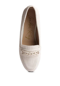 ABEERA Chain Embellished Loafers - Happily Ever Atchison Shop Co.