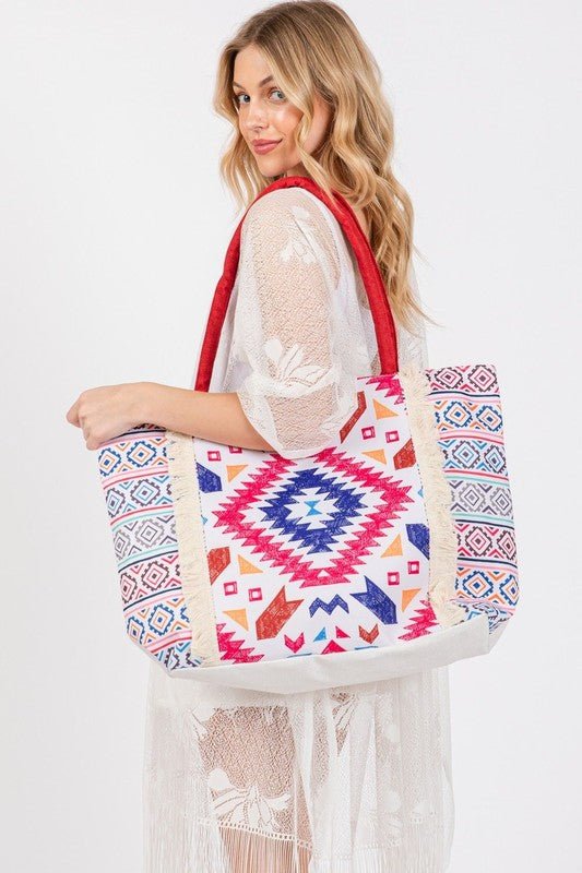 Abstract Pattern Tote Bag - Happily Ever Atchison Shop Co.