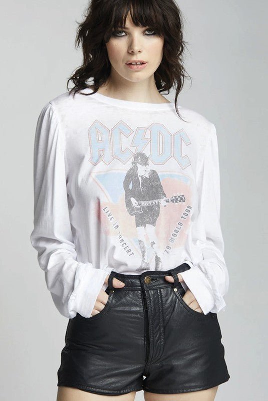 AC/DC 1979 World Tour Puff Sleeve - Happily Ever Atchison Shop Co.