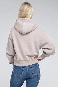 Acid Wash Fleece Hoodie - Happily Ever Atchison Shop Co.