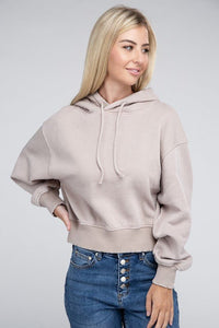 Acid Wash Fleece Hoodie - Happily Ever Atchison Shop Co.