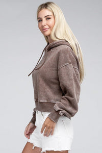 Acid Wash Fleece Hoodie - Happily Ever Atchison Shop Co.