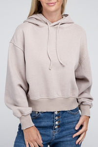 Acid Wash Fleece Hoodie - Happily Ever Atchison Shop Co.