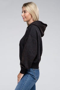 Acid Wash Fleece Hoodie - Happily Ever Atchison Shop Co.