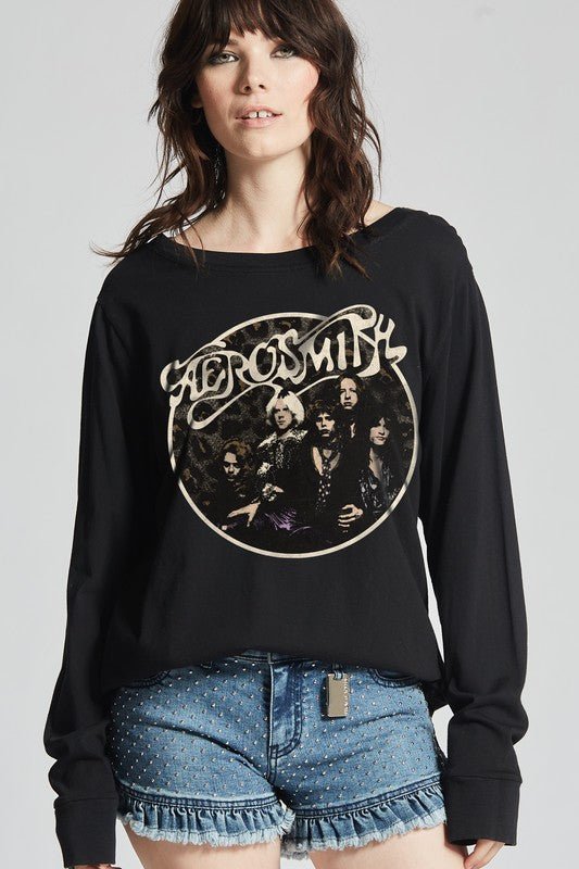 Aerosmith Back In The Saddle Long Sleeve Tee - Happily Ever Atchison Shop Co.
