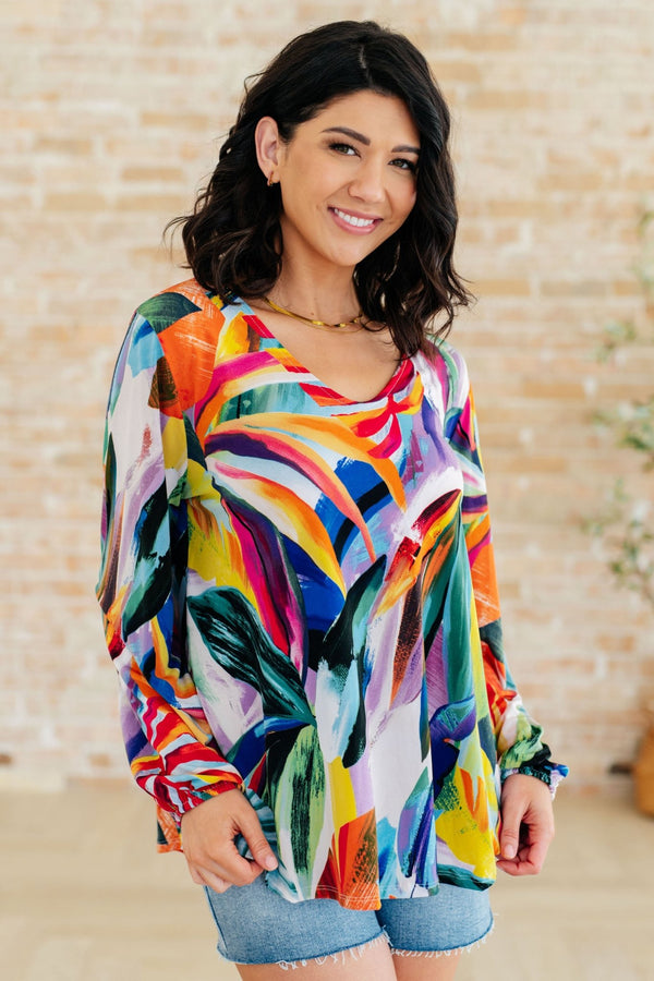 All Over The World Scoop Neck Blouse - Happily Ever Atchison Shop Co.