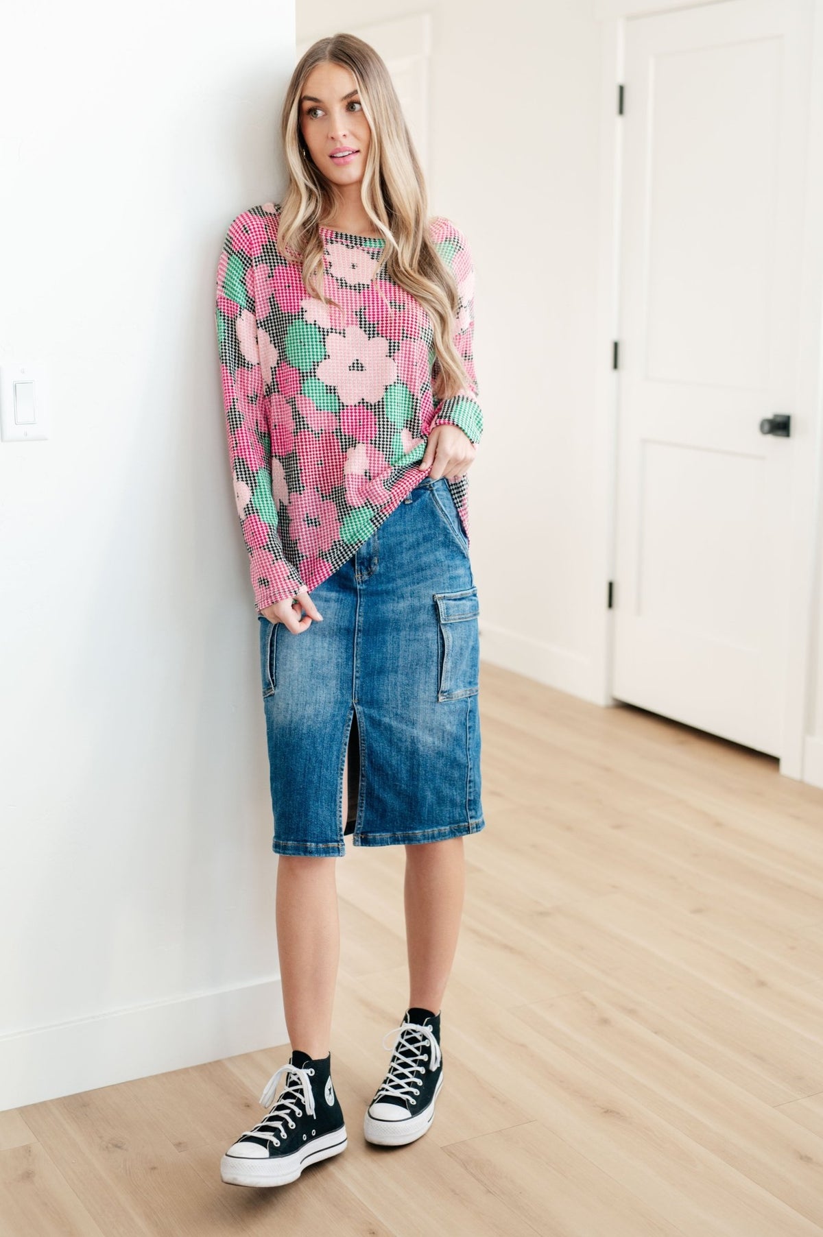 Always Be There Cargo Denim Skirt - Happily Ever Atchison Shop Co.