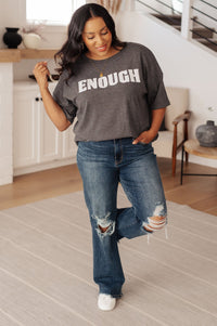 Always Enough Graphic Tee in Charcoal - Happily Ever Atchison Shop Co.