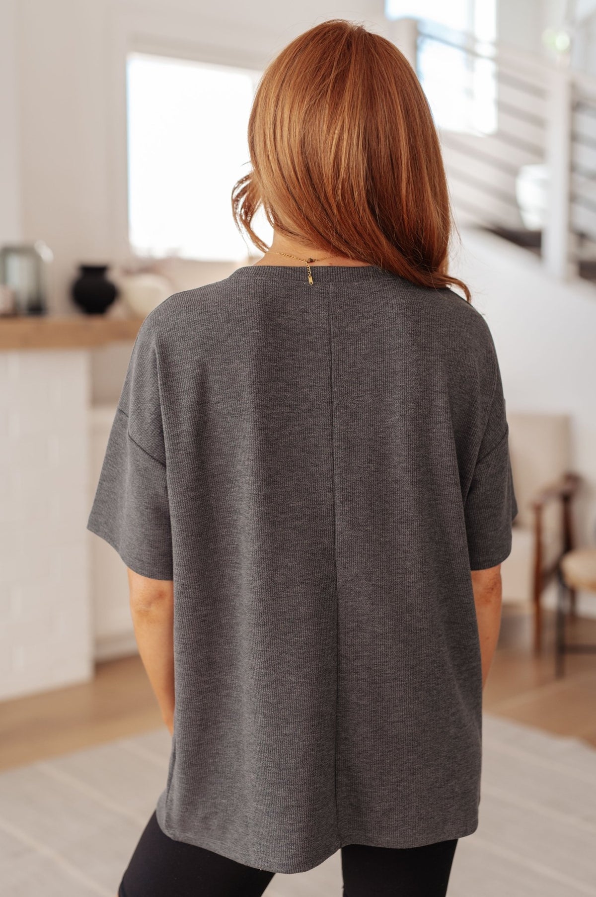 Always Enough Graphic Tee in Charcoal - Happily Ever Atchison Shop Co.