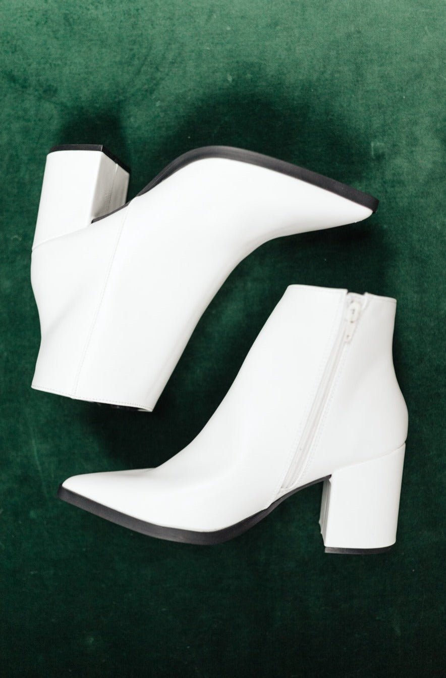 Amari Ankle Boots in White - Happily Ever Atchison Shop Co.