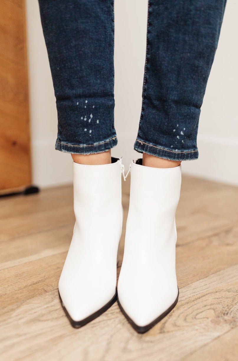 Amari Ankle Boots in White - Happily Ever Atchison Shop Co.