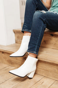 Amari Ankle Boots in White - Happily Ever Atchison Shop Co.