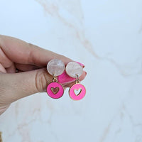 Amora Heart Earrings - Pink - Happily Ever Atchison Shop Co.