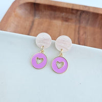 Amora Heart Earrings - Purple - Happily Ever Atchison Shop Co.