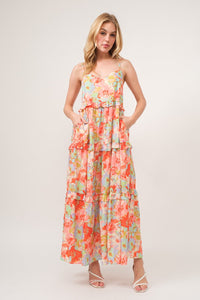 And The Why Floral Ruffled Tiered Maxi Cami Dress - Happily Ever Atchison Shop Co.