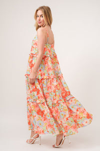 And The Why Floral Ruffled Tiered Maxi Cami Dress - Happily Ever Atchison Shop Co.
