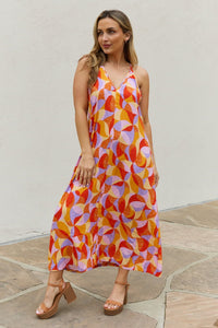 And The Why Full Size Printed Sleeveless Maxi Dress - Happily Ever Atchison Shop Co.