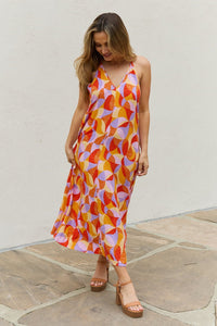 And The Why Full Size Printed Sleeveless Maxi Dress - Happily Ever Atchison Shop Co.