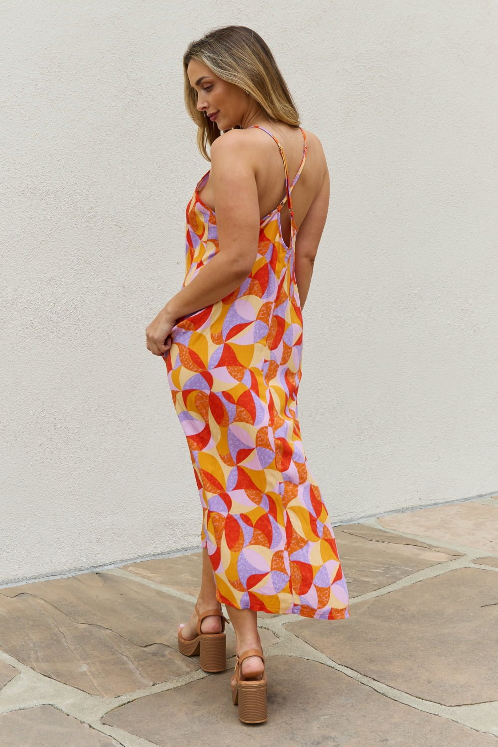 And The Why Full Size Printed Sleeveless Maxi Dress - Happily Ever Atchison Shop Co.