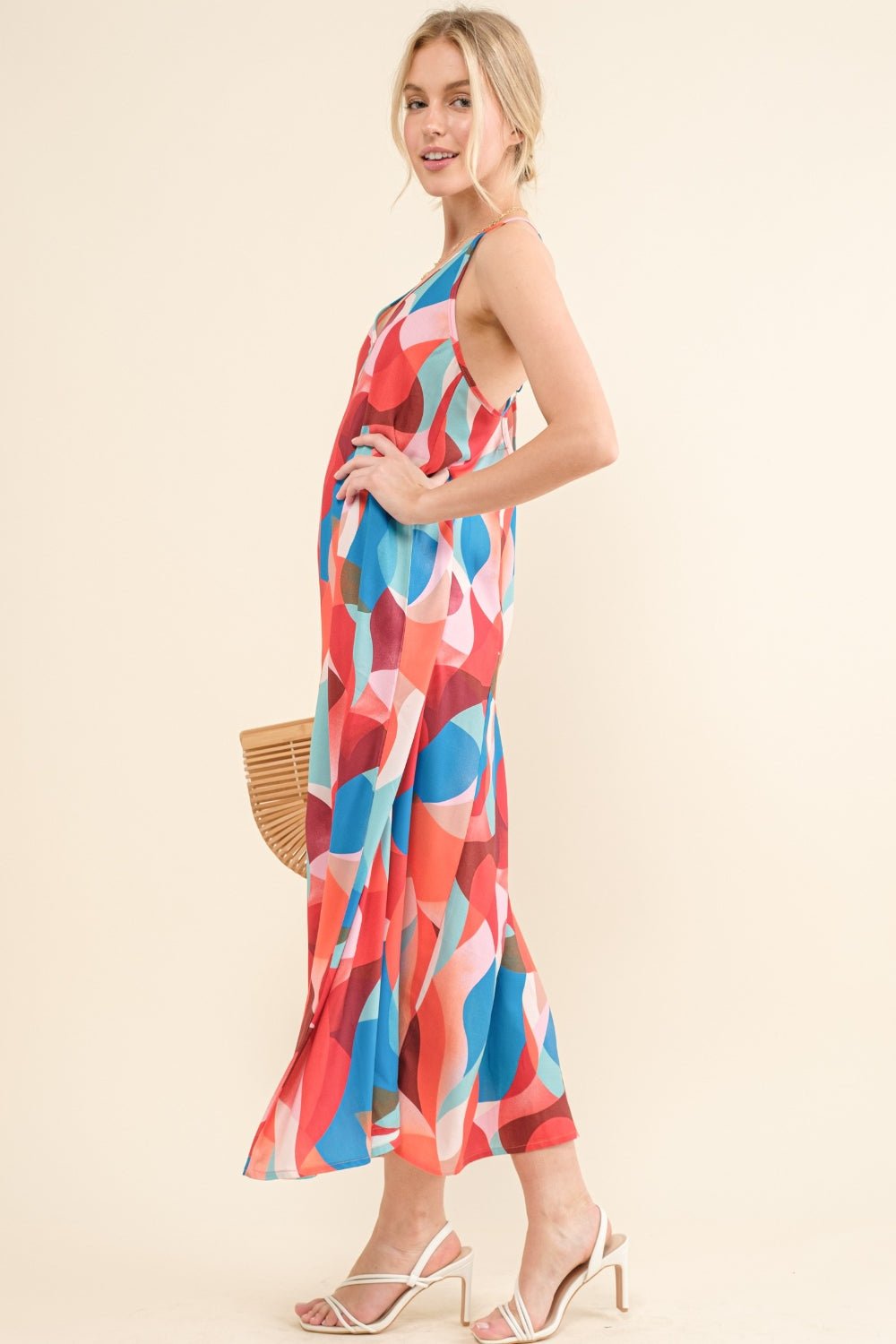 And the Why Printed Crisscross Back Cami Dress - Happily Ever Atchison Shop Co.
