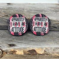 Apparently I Have An Attitude Car Coasters - Happily Ever Atchison Shop Co.