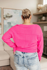 Back to Life V-Neck Sweater in Pink - Happily Ever Atchison Shop Co.