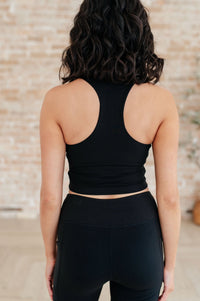 Backcourt Collared V-Neck Tank in Black - Happily Ever Atchison Shop Co.