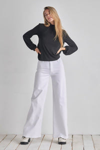 Backless Cowl Twist Back Long bubble Sleeve Top - Happily Ever Atchison Shop Co.