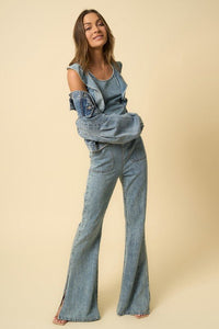 Backless Puffle Jumpsuit - Happily Ever Atchison Shop Co.