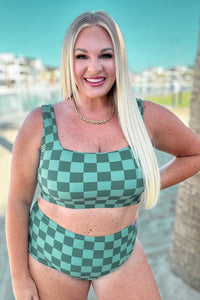 Bali Checkered Swim Top - Happily Ever Atchison Shop Co.