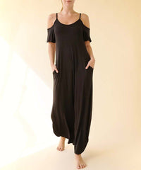 BAMBOO COLD SHOULDER MAXI DRESS - Happily Ever Atchison Shop Co.