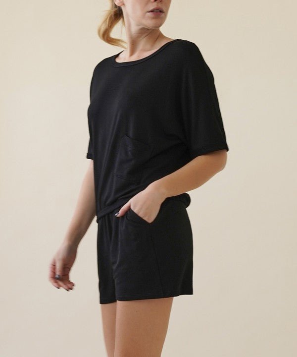 BAMBOO FRENCH TERRY CROP AND SHORTS SET - Happily Ever Atchison Shop Co.