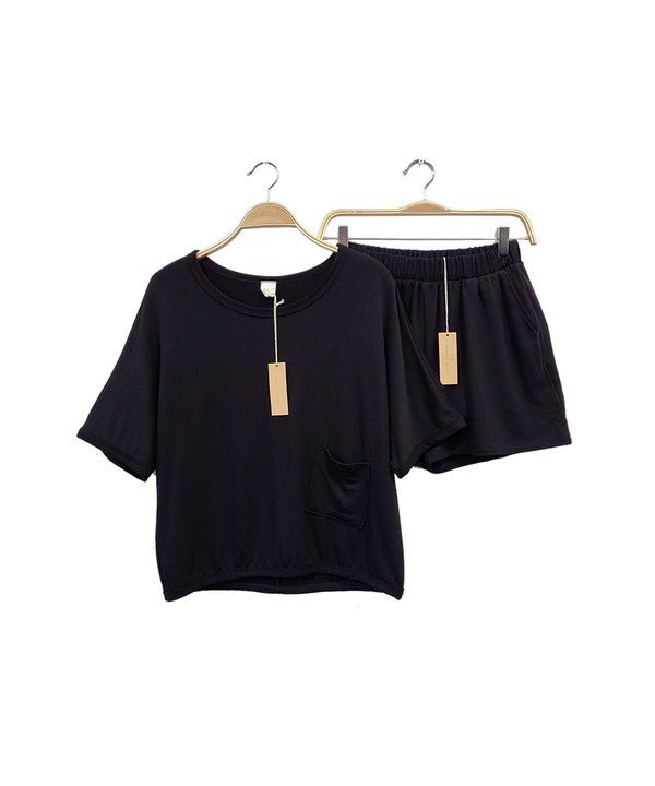 BAMBOO FRENCH TERRY CROP AND SHORTS SET - Happily Ever Atchison Shop Co.