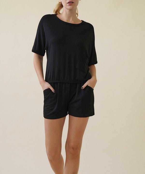 BAMBOO FRENCH TERRY CROP AND SHORTS SET - Happily Ever Atchison Shop Co.