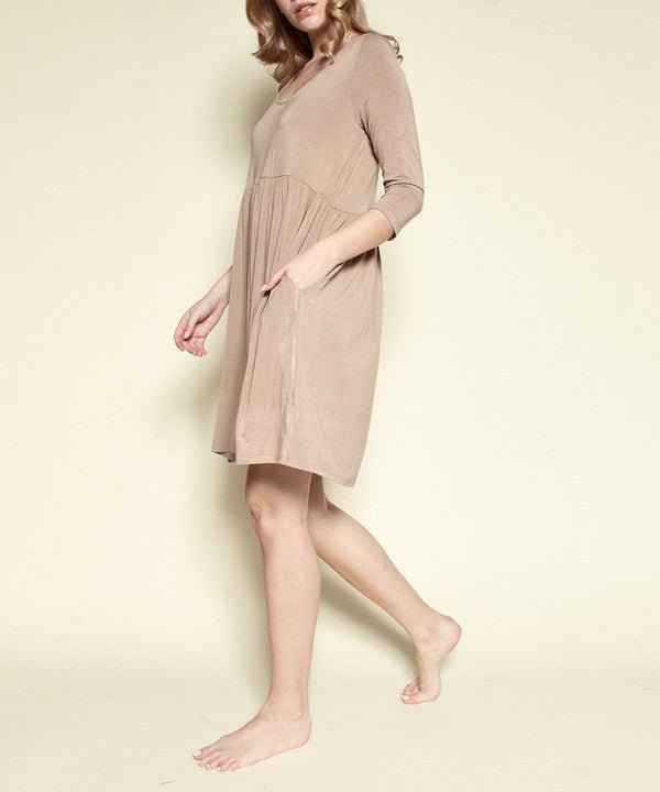 Bamboo loose fit babydoll dress - Happily Ever Atchison Shop Co.