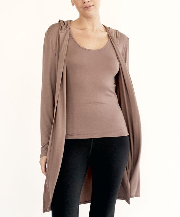 BAMBOO SLIM CARDGIAN WITH A HOODIE - Happily Ever Atchison Shop Co.