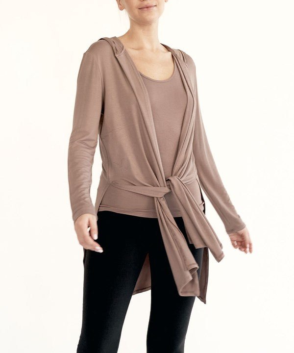 BAMBOO SLIM CARDGIAN WITH A HOODIE - Happily Ever Atchison Shop Co.