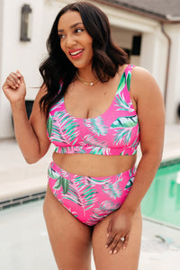 Barbados Tropical Print Swim Top - Happily Ever Atchison Shop Co.