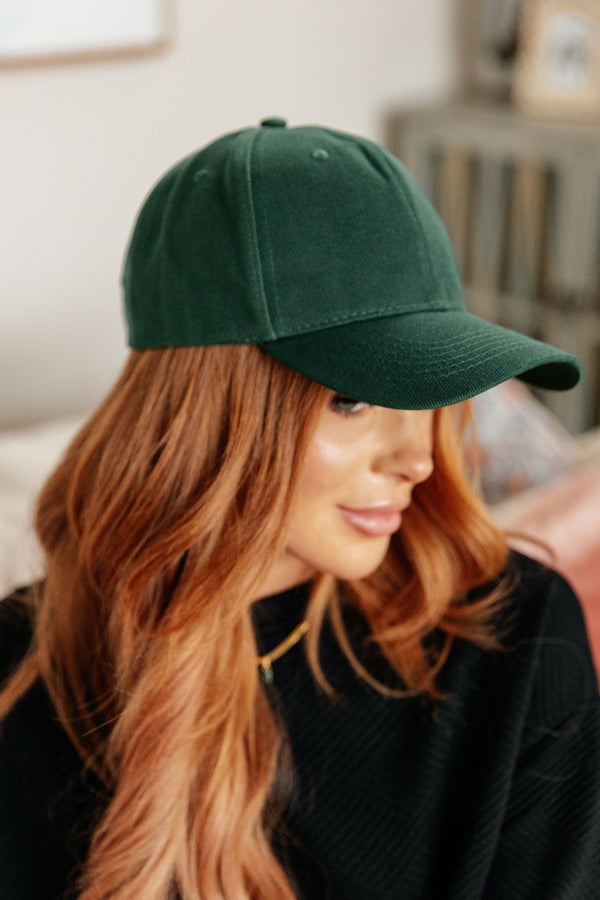 Basic Babe Ball Cap in Green - Happily Ever Atchison Shop Co.