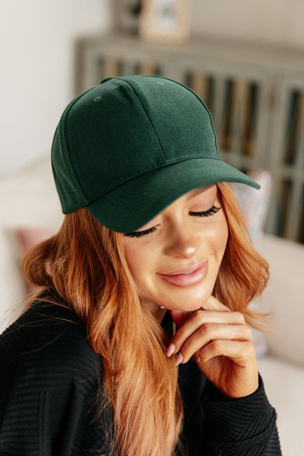 Basic Babe Ball Cap in Green - Happily Ever Atchison Shop Co.