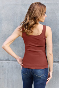 Basic Bae Full Size Square Neck Wide Strap Tank - Happily Ever Atchison Shop Co.