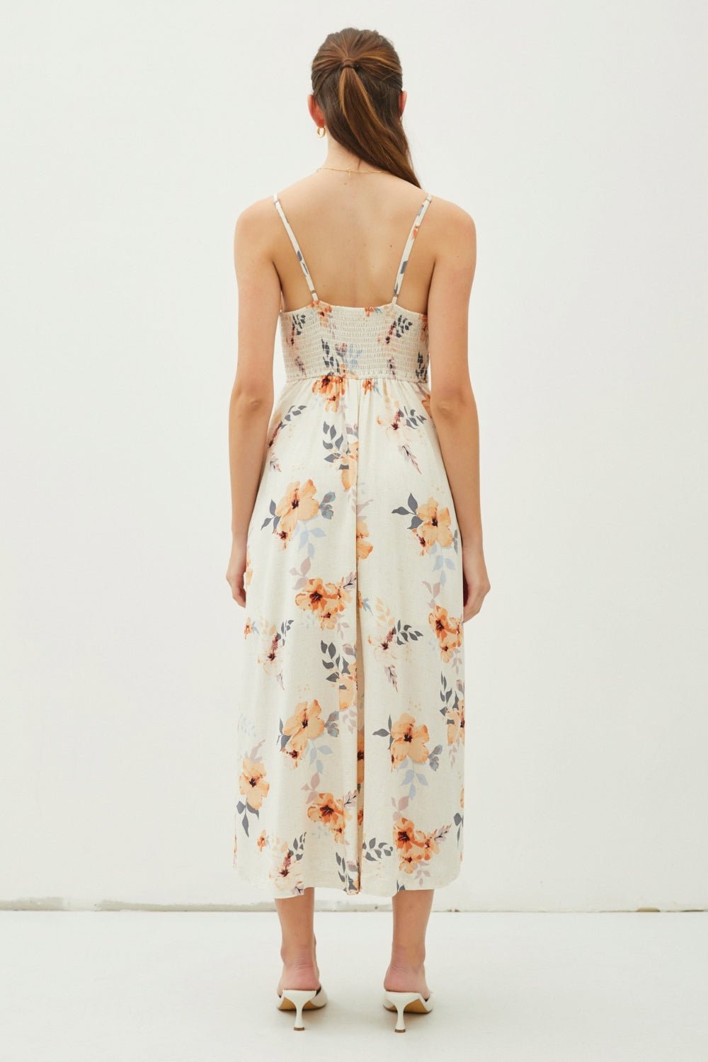 Be Cool Floral Button Down Cami Midi Dress - Happily Ever Atchison Shop Co.